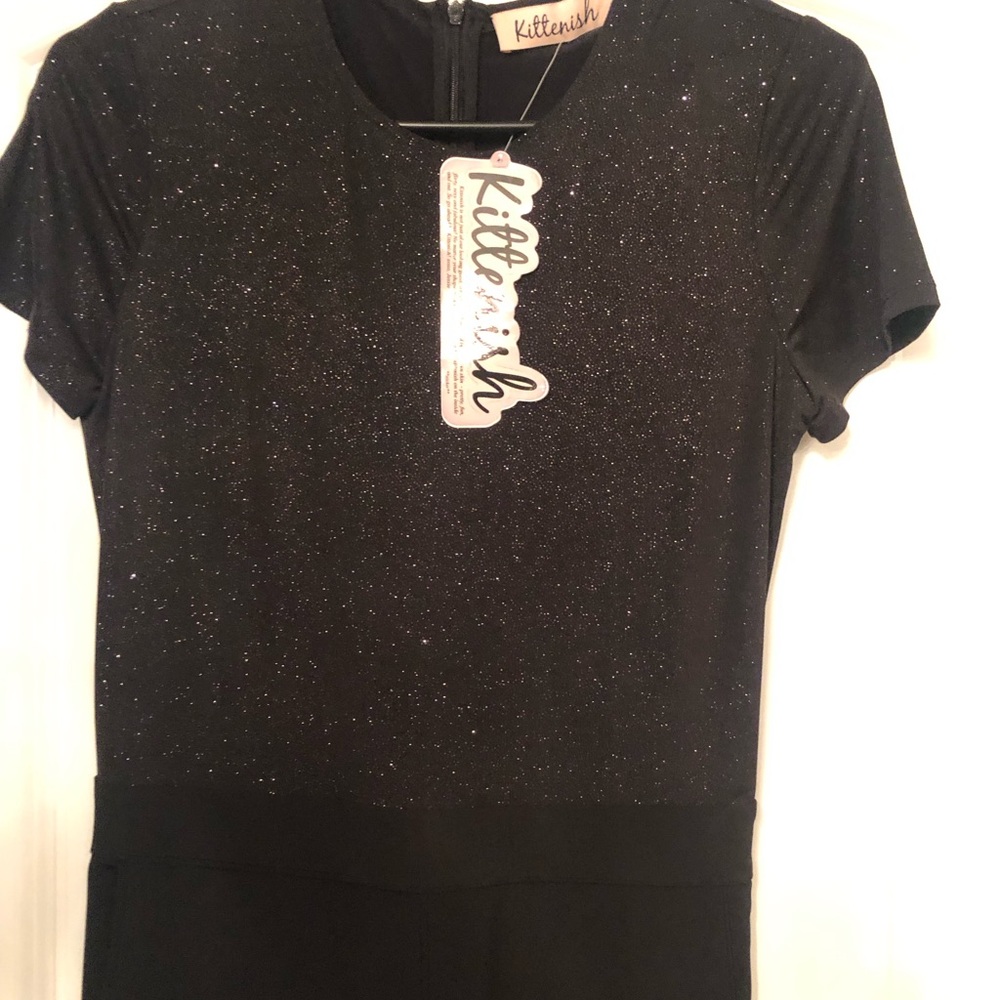 Kittenish Black Glitter jumpsuit